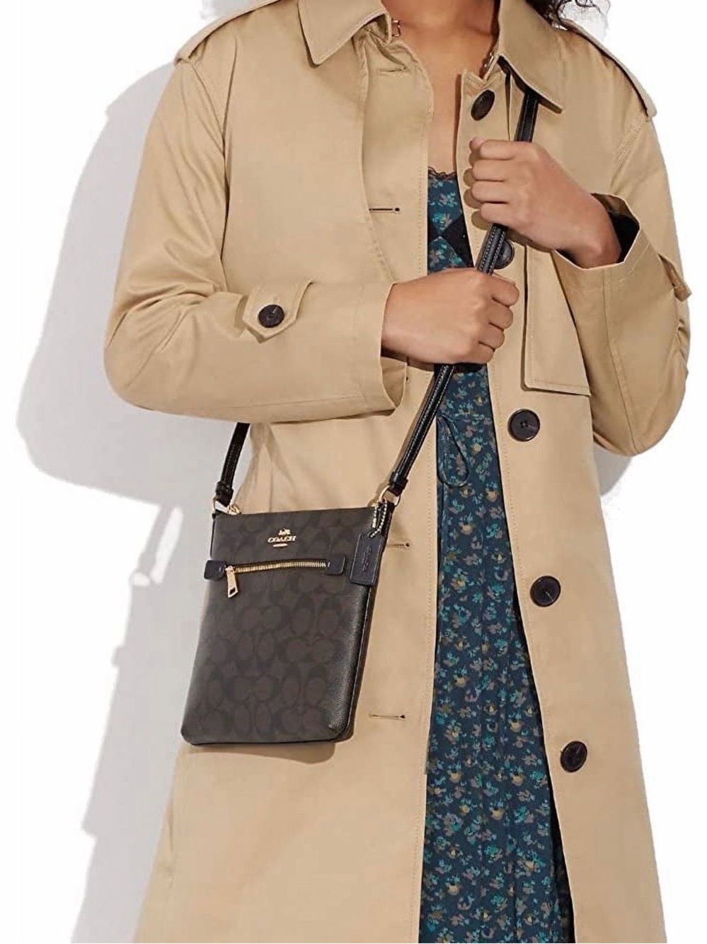 Coach Brown and Black Signature Crossbody NEW!